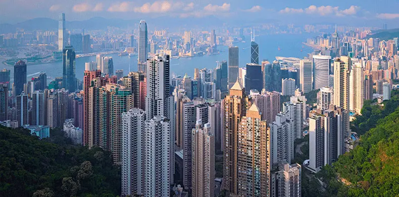 Panoramic view of Hong Kong
