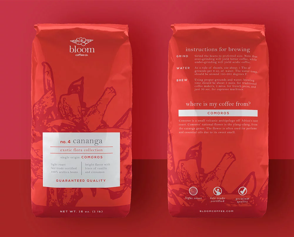 Bloom Coffe Co. Packaging