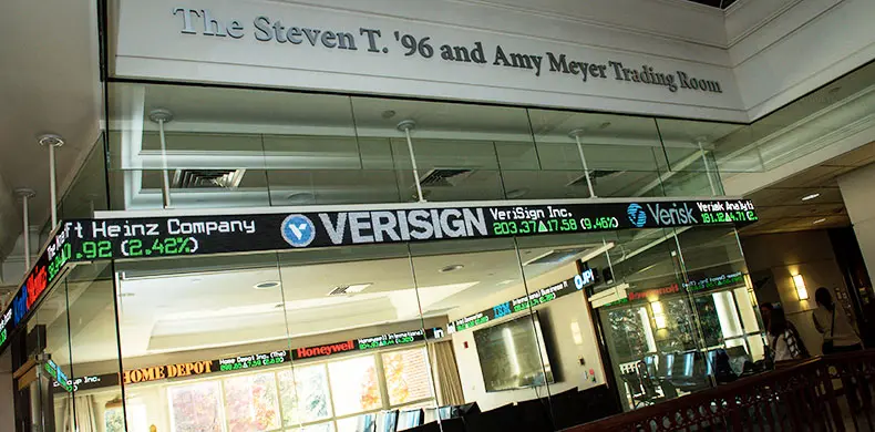 The Steven T. '96 and Amy Meyer Trading Room
