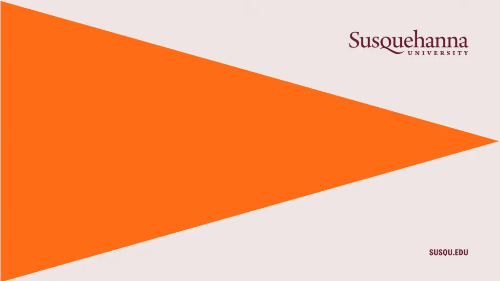 Orange triangular shape on a light background with 