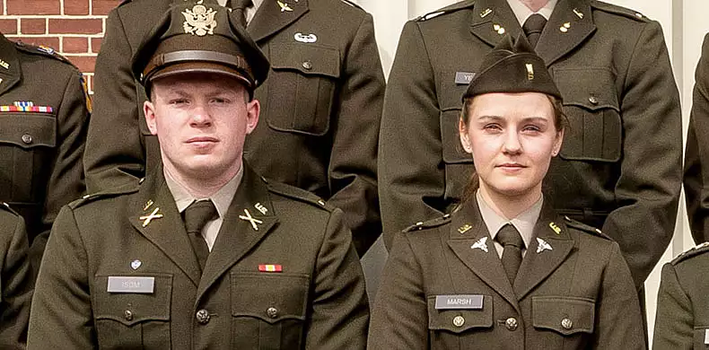 Image for news story: Two Named Distinguished Military Graduates