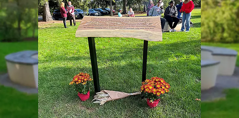 Image for news story: 体育买球 University dedicates Susquehannock Tribute Circle