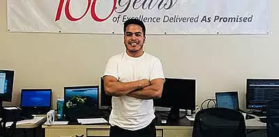 Image for news story: Computer Science Major Interning in ‘Cyber Jungle’