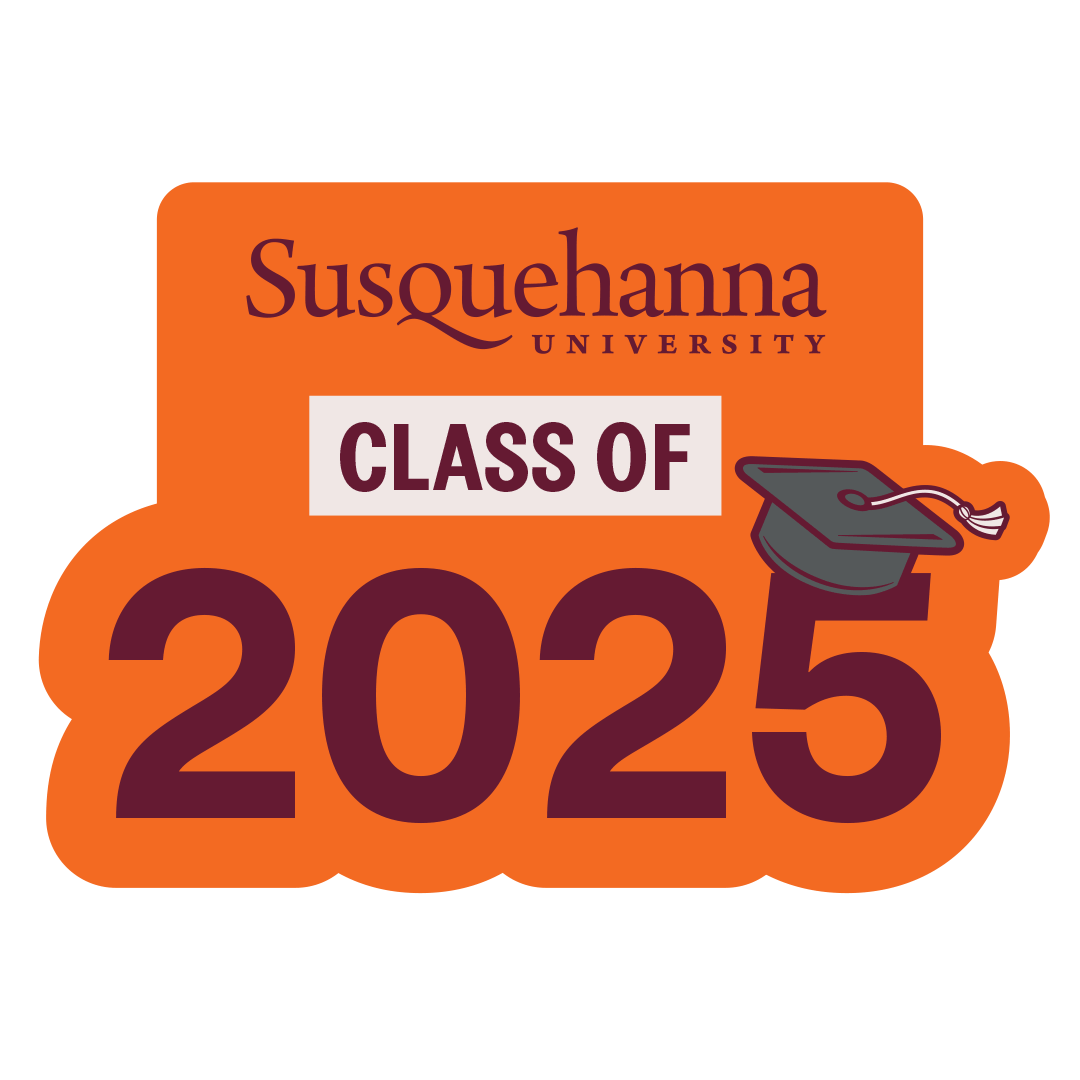 Orange badge reading 