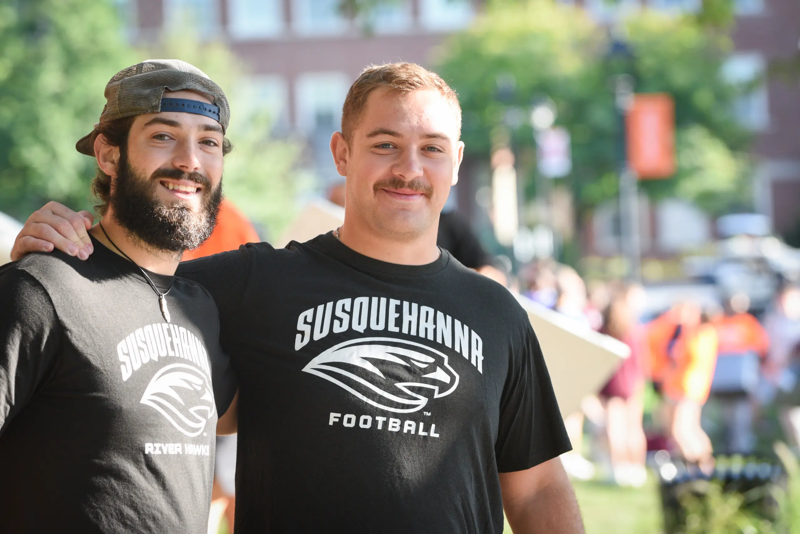 Two young men wearing 
