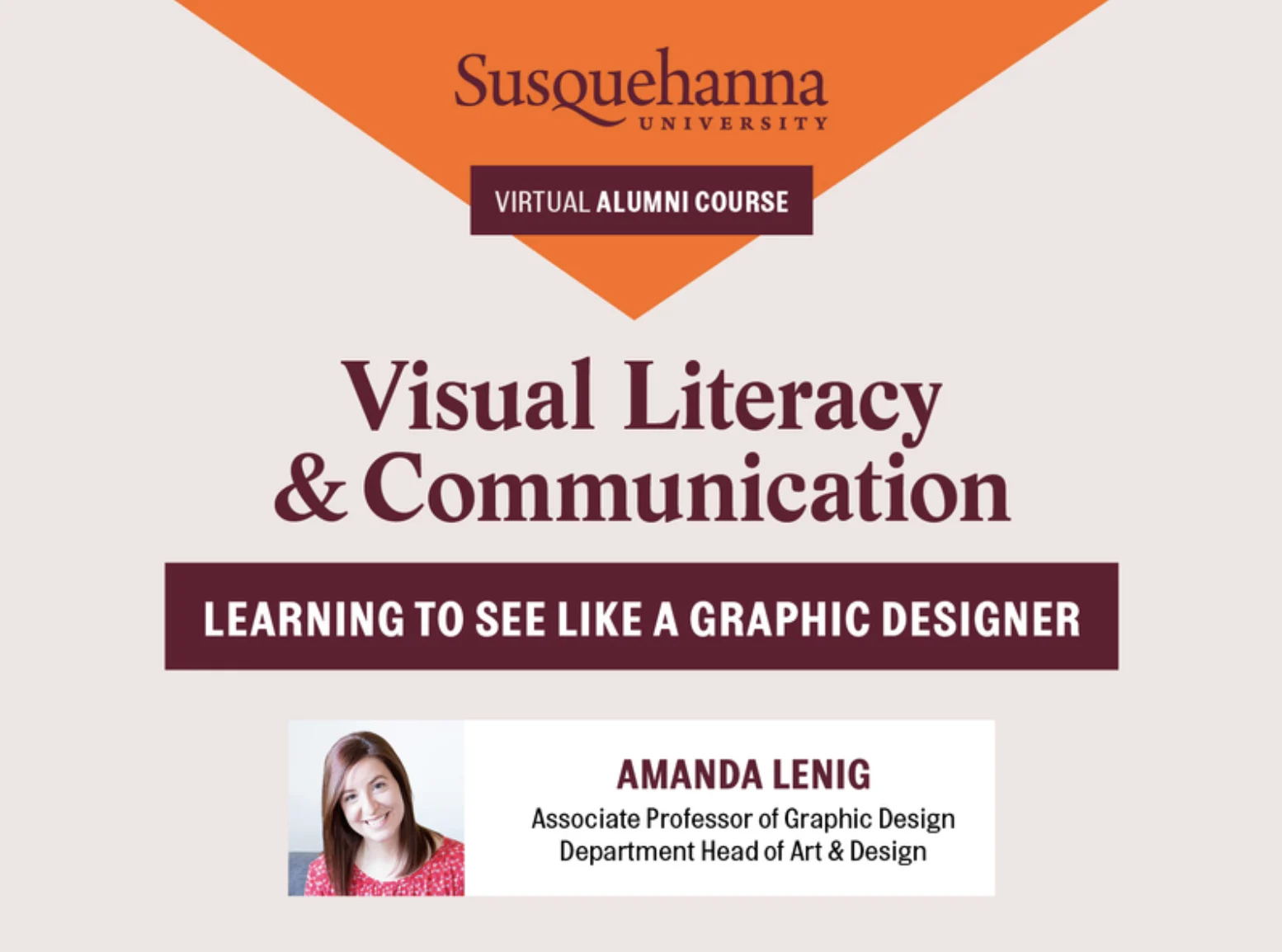 Promotional graphic for a 体育买球官网 University virtual alumni course titled